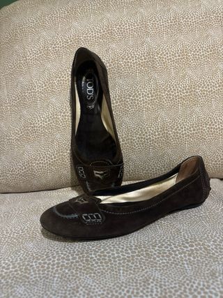 Ballerine Tod's marroni scamosciate