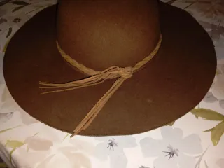Sombrero de ala ancha marrón