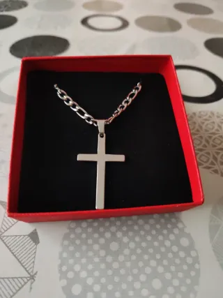 Collar Cruz Acero Inoxidable