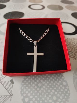 Collar Cruz Acero Inoxidable