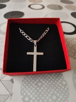 Collar Cruz Acero Inoxidable