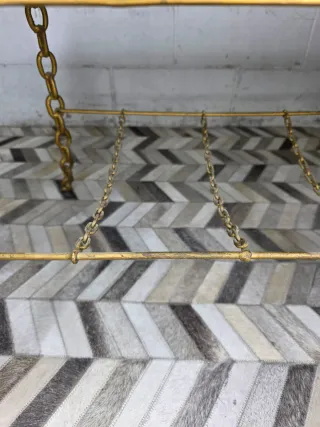 Mesita vintage diseño forja cadenas