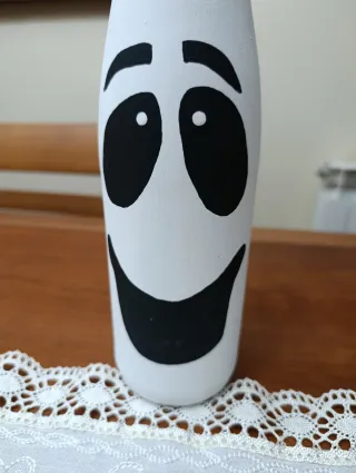 Botella Decorativa Halloween Carita Feliz