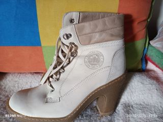 Botas Panama Jack Beige/Blanco Talla 39