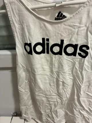 Camiseta tirantes Adidas blanca