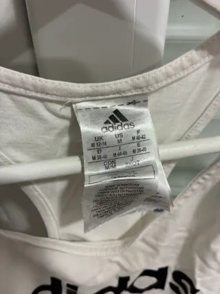 Camiseta tirantes Adidas blanca
