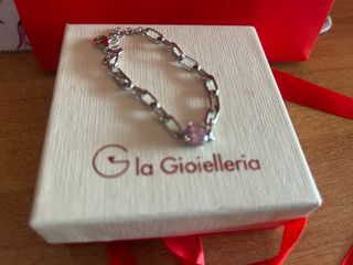 Bracciale la Gioielleria con pendente rosa