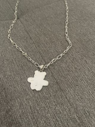 Collar con colgante de oso plata