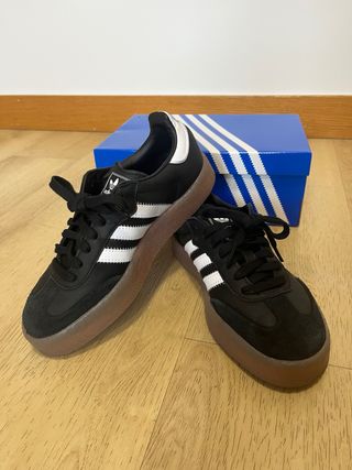 Adidas Sambae W Mujer Talla 38 Negras. 