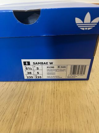 Adidas Sambae W Mujer Talla 38 Negras. 
