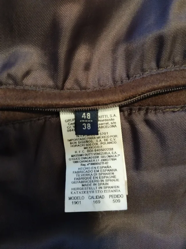 Americana Piel Marrón Massimo Dutti