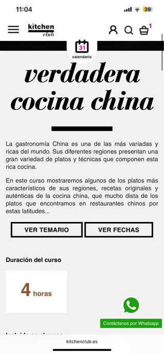 Curso de cocina China para dos personas en Madrid