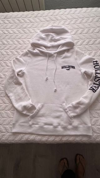 Sudadera Hollister Blanca con Capucha (unisex)