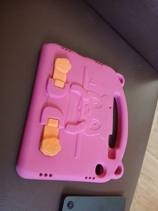 Tablet Samsung A9 Negra con Funda Rosa