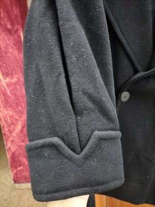 Abrigo de lana negro talla 50