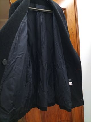 Abrigo de lana negro talla 50