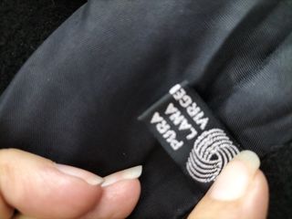 Abrigo de lana negro talla 50