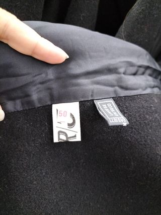 Abrigo de lana negro talla 50