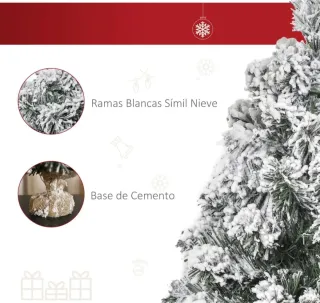 Árbol de Navidad Artificial 60cm con Nieve