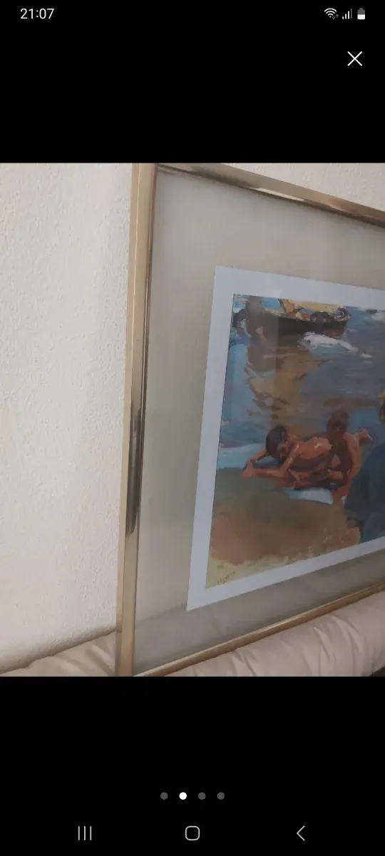 Lámina Joaquín Sorolla Marco Dorado