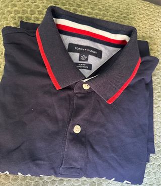 Camisetas tipo Polo Tommy Hilfiger XL Azul y Roja