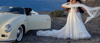 Vestido de Novia y Velo Largo