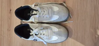 Zapatillas Mustang niña beige y blanco