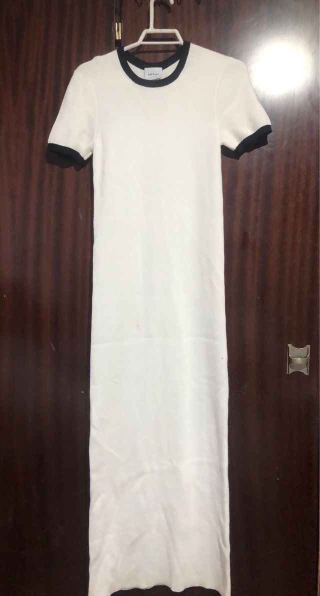 Vestido largo Lefties blanco Talla S
