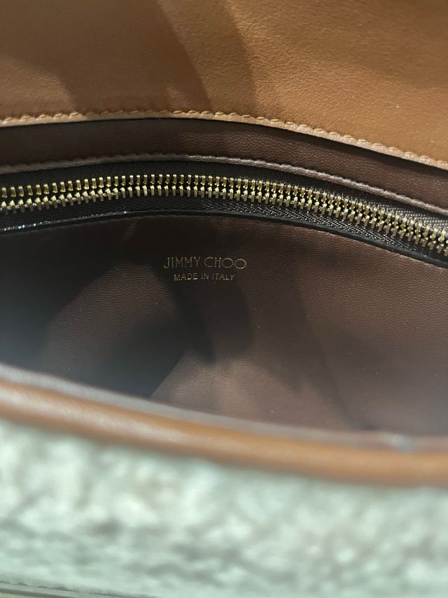 Bolso Jimmy Choo de borrego y piel