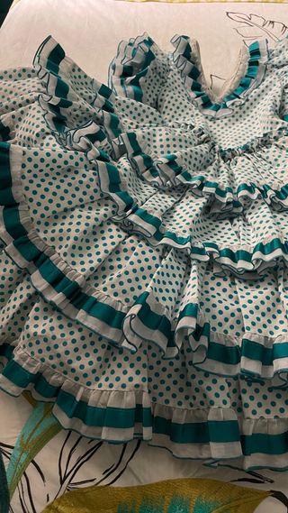 Vestido Sevillana Lunares Talla 6-8 Años