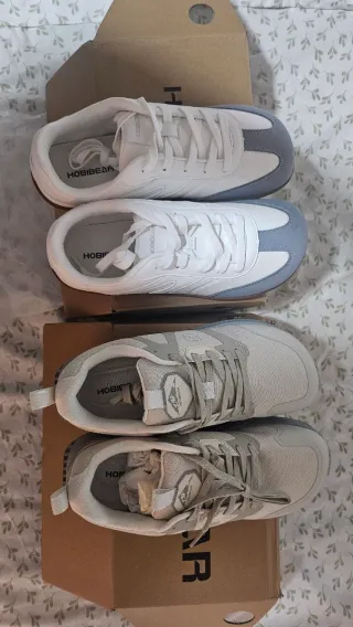 Zapatillas HobiBear Barefoot Azul y Blanco.