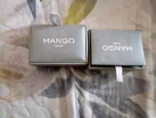 Conjunto Corbata y Gemelos Rojo y Plateado