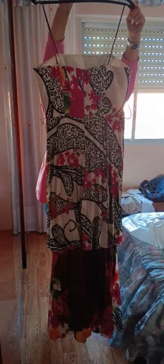 Vestido largo estampado