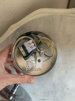 Lámpara Bombilla Grande Cristal Metal