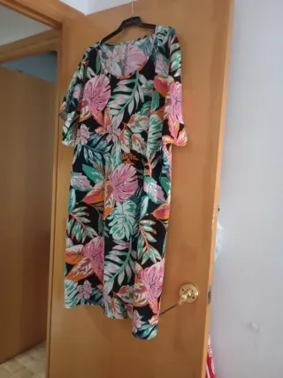 Vestido estampado flores XXL