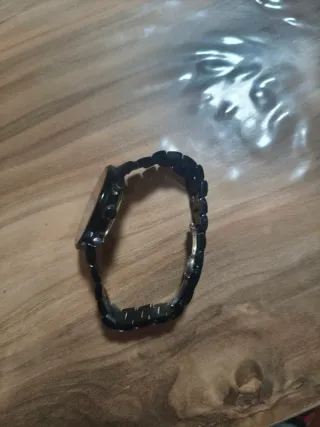 Reloj GENEVA Negro Malla Metálica