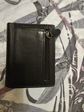 Cartera Tacoma Negra Cuero Genuino