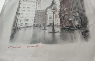 Dibujo Postal Pintor Cabedo