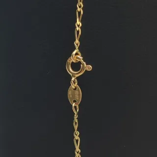 00481 CADENA UNO MÁS UNO DE ORO DE 18K-59CM 