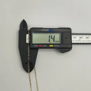 00481 CADENA UNO MÁS UNO DE ORO DE 18K-59CM 