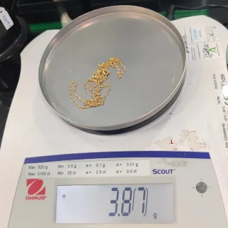 00481 CADENA UNO MÁS UNO DE ORO DE 18K-59CM 