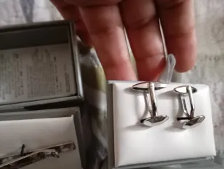 Set Gemelos y Pasador Corbata Plata