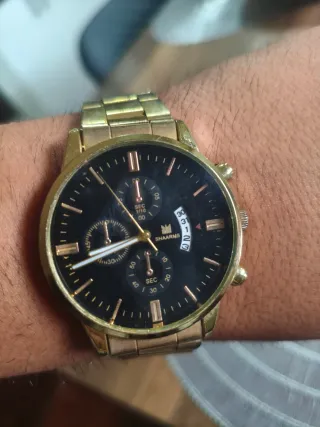 Reloj Geneva Negro y Dorado