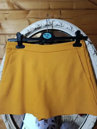 Falda pantalón Zara amarilla