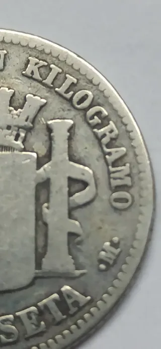 Moneda 1 Peseta Plata 1869