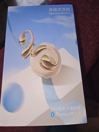 Auriculares Inalámbricos Beige y Plateado