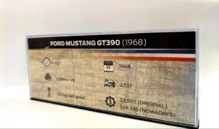 FORD MUSTANG GT 390 (1968) 1:43. Maqueta de metal