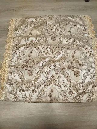 Juego 2 Fundas Cojín Artesanales Beige/Marrón
