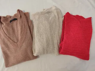 Lote 3 Cárdigans Punto Mujer Talla S/M