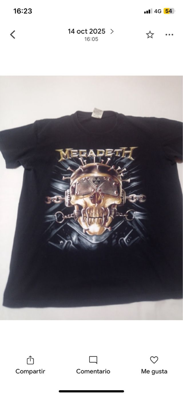 Camiseta Megadeth Talla M